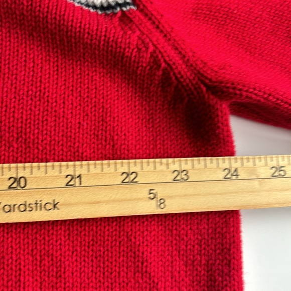 Vintage Chaps Ralph Lauren Color Block V-Neck Cotton Sweater - Picture 8 of 9